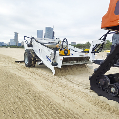 Verwijdering van puin met 1400 mm schoonmaakbreedte Strandreinigingsmachine en trillend scherm