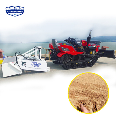 Traktor voor alkalisch reinigingsproces voor het verwijderen van stenen zeewier en afval op het strand