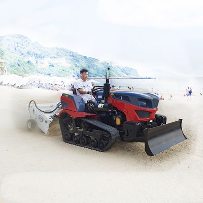 Vibratie-scherm op een tractor voor hydraulisch geregeld strandzandreiniging